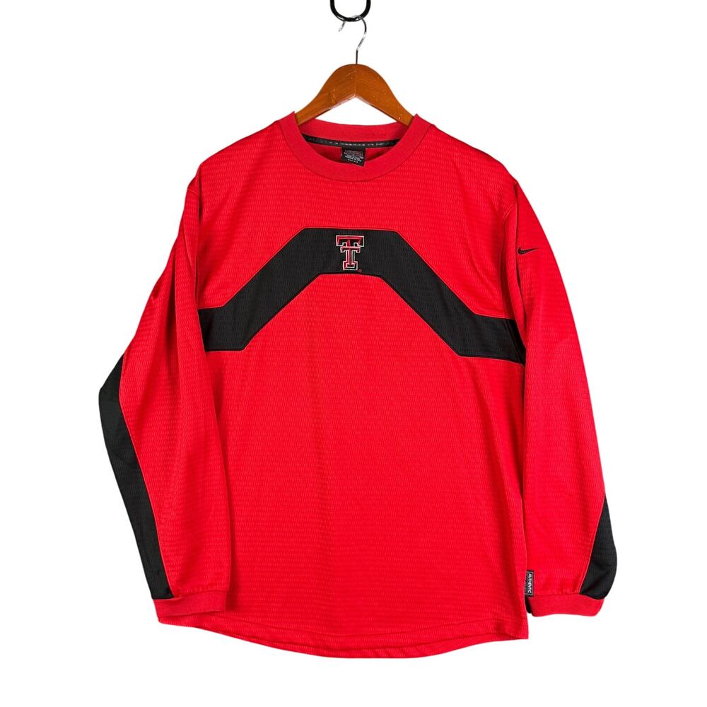 Texas Tech Red Raiders Nike Team 2005 Center Logo Sideline LS Red Black Small
